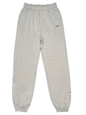 ALO Yoga Silver / Gray Adjustable Fleece Accolade Sweatpants men's size XS